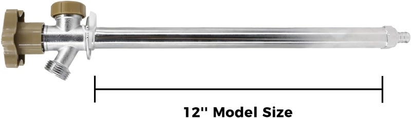 Himaweek 12-inch Anti-Siphon Frost Free Sillcock, Quater Turn 3/4-Inch Hose Bibb x 1/2-Inch PEX End,No Lead Brass Valve Frost Proof Outdoor Faucet Spigot - Image 2